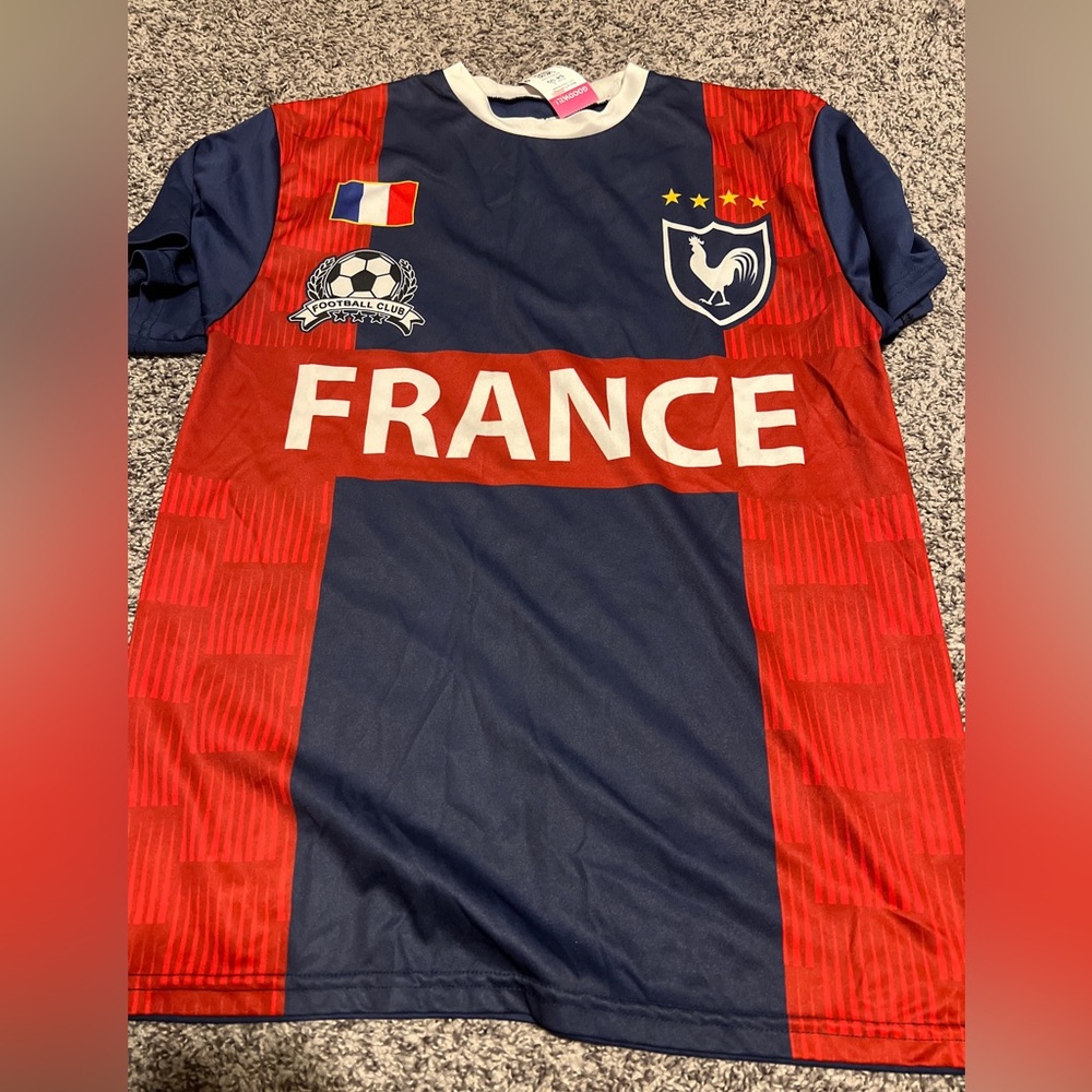 Lightly used France soccer jersey size large